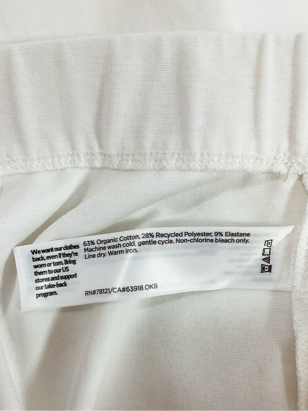 Eileen Fisher Wide-Leg White Ponte Pants - Picture 6 of 6